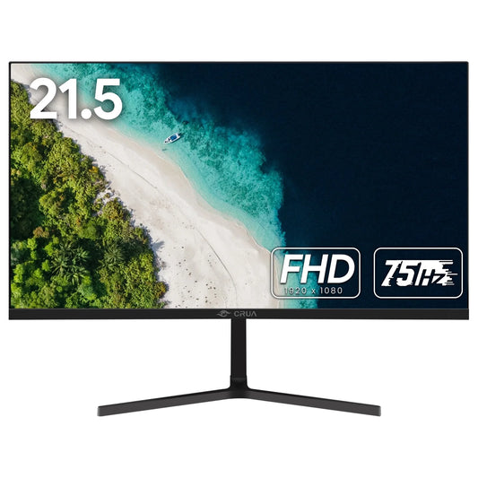 22 Inch 75Hz Computer Monitor-Fhd 1080P VA Frameless PC Monitor,Eye-Care Tech,Low Motion Blur,Vga & HDMI Ports-Black