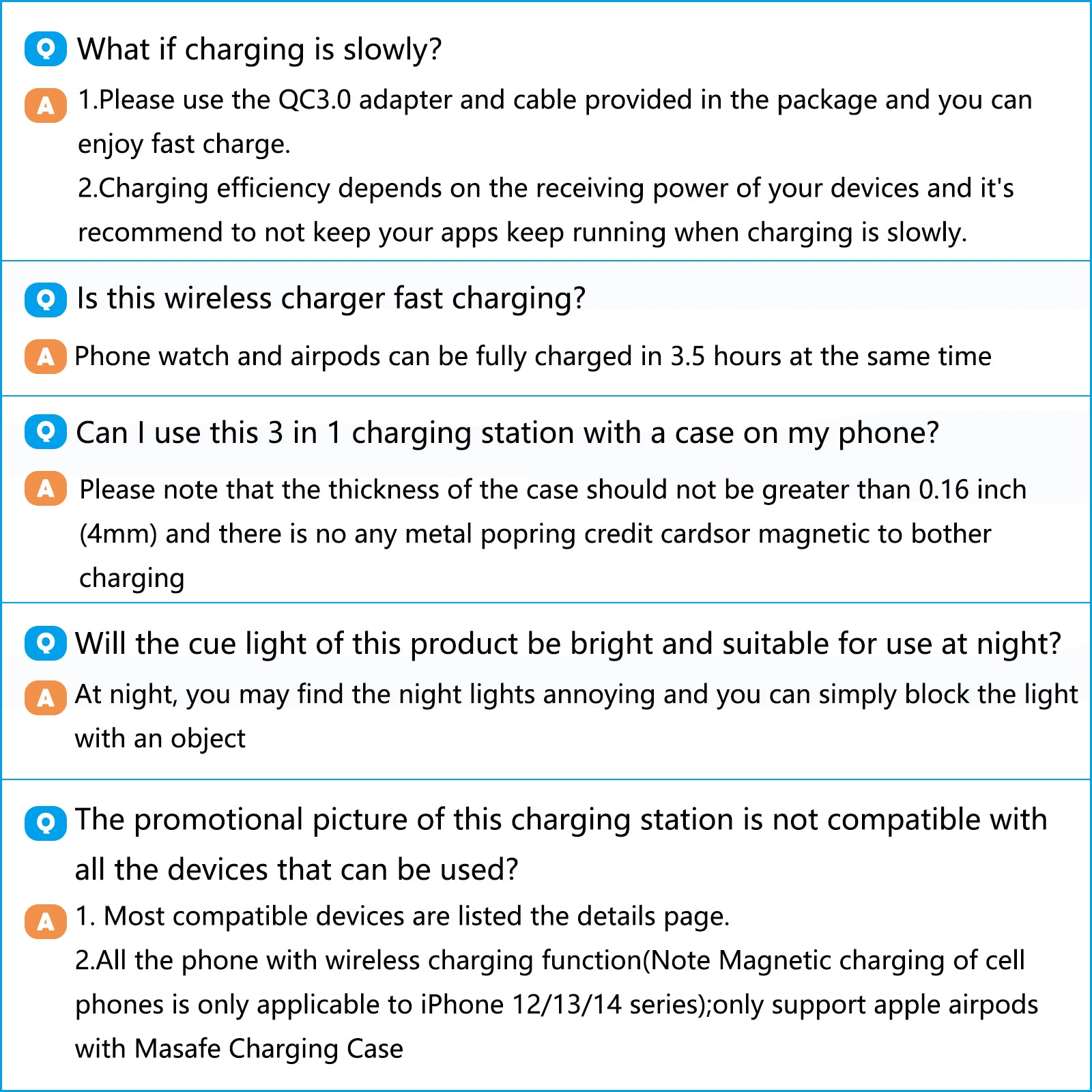 Wireless Charger, 15W QC3.0 Magnetic Fast Charging Stand for Iphone 16 15 14 13 12 11 Pro Max/Plus/Xs/Xr/X/8, for Apple Watch 9/8/7/6/5/4/3/2/SE, for Airpods 3/2/Pro, 3 in 1 Wireless Charging Station