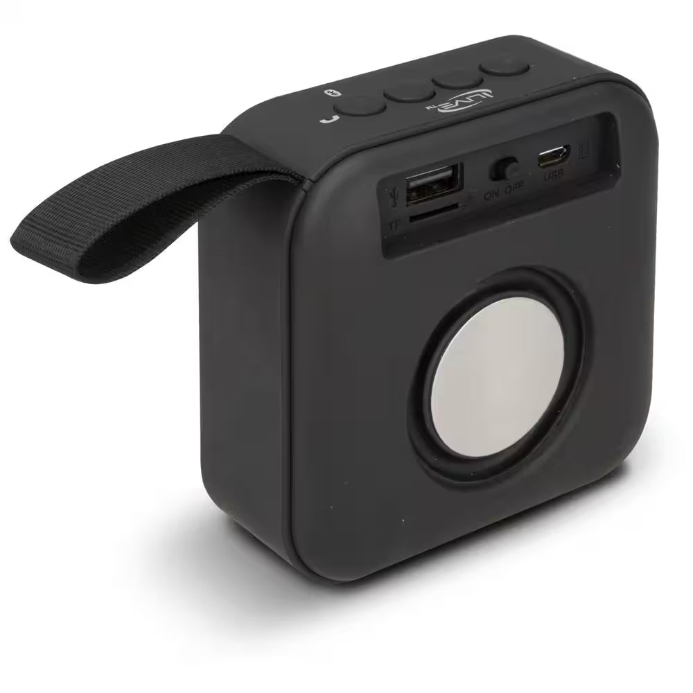 Portable Bluetooth Wireless Fabric Speaker in Black