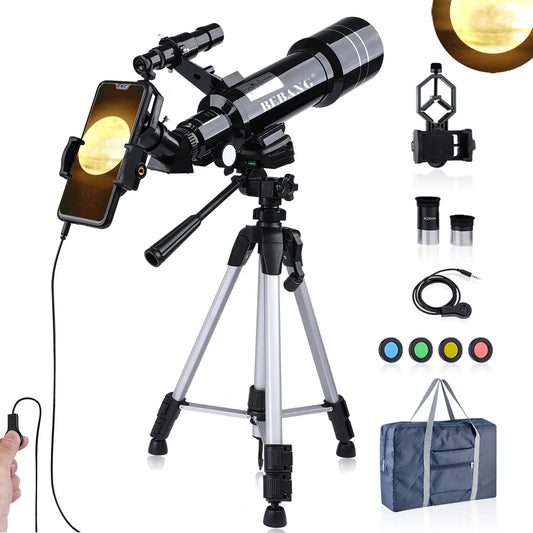 Telescope for Adults Astronomy, 70Mm Aperture 400Mm AZ Mount Refractor Telescope for Kids Adults Beginners