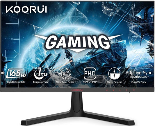 24 Inch High-Performance 165Hz/144Hz 1Ms(Mprt) 100% Srgb Gaming Monitor,Adpitive Sync,3-Side Borderless,Fhd 1080P VA Computer Monitor,Hdmi/Displayport,24E4