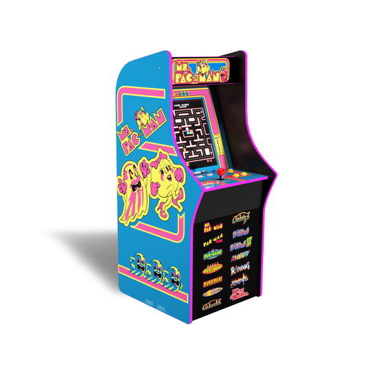 Ms. PAC-MAN Classic Arcade Game, Built for Your Home, 4-Foot-Tall Stand-Up Cabinet, 14 Classic Games, and 17-Inch Screen